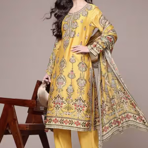Unstitched Crepe Salwar Suit Material Paisley