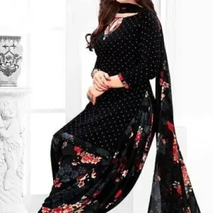 Unstitched Crepe Salwar Suit Material Printed