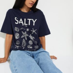 URB_N Women Printed Relaxed Fit T-shirt