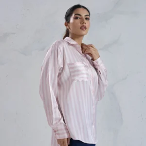 Blush Poise Satin Shirt